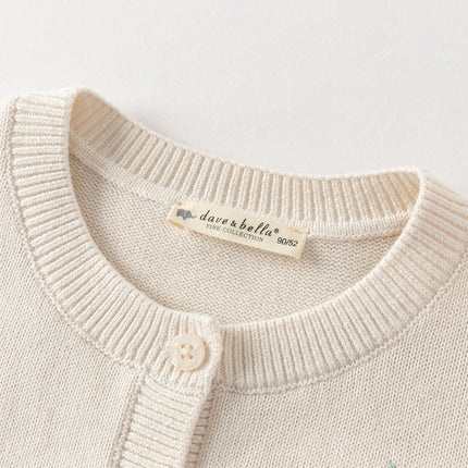 Toddler Girls Cute Apricot Outwear Soft Cotton Cardigans