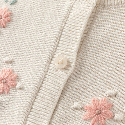 Toddler Girls Cute Apricot Outwear Soft Cotton Cardigans
