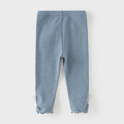 Toddler Girls Fashion Grey/Denim Blue Lightweight Soft Leggings