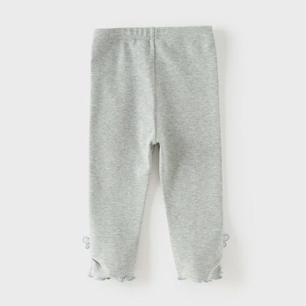 Toddler Girls Fashion Grey/Denim Blue Lightweight Soft Leggings