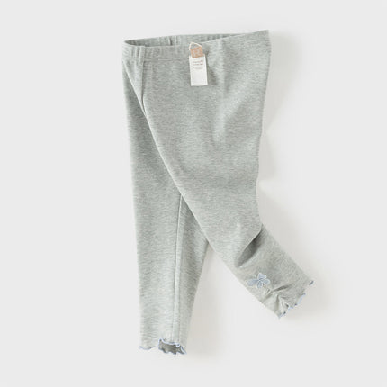 Toddler Girls Fashion Grey/Denim Blue Lightweight Soft Leggings