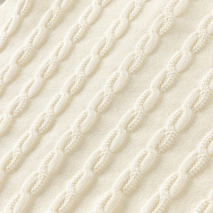 Kids Girls Pearl White Long Sleeve Soft Cotton Sweater Cardigans