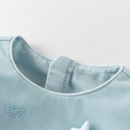 Toddler Girls Elegant Blue Long Sleeve A-line Princess Dress