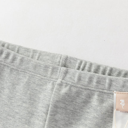 Toddler Girls Navy Blue/Light Grey Versatile Slim Leggings