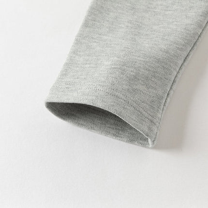 Toddler Girls Navy Blue/Light Grey Versatile Slim Leggings