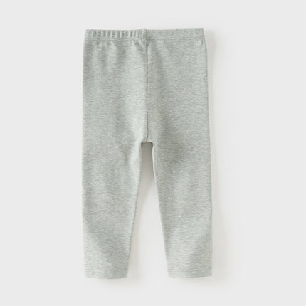 Toddler Girls Navy Blue/Light Grey Versatile Slim Leggings