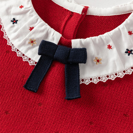 Toddler Girls Adorable Red A-line Mesh Princess Dress