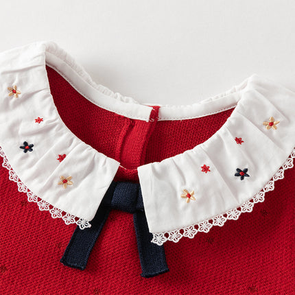 Toddler Girls Adorable Red A-line Mesh Princess Dress