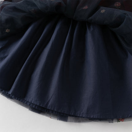 Toddler Girls Adorable Red A-line Mesh Princess Dress
