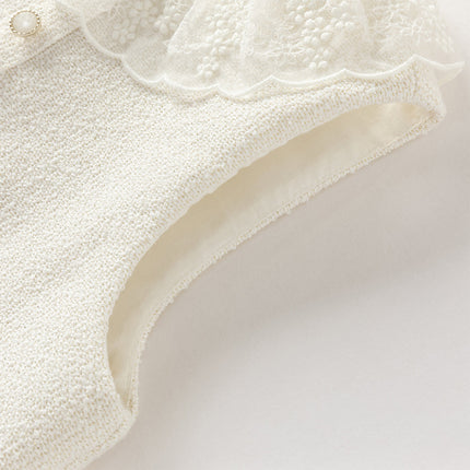 Toddler Girls Elegant Milk White Sleeveless A-line Mesh Dress(wallet bag)
