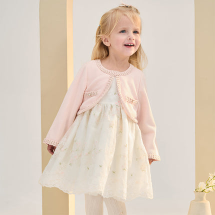 Toddler Girls Sweet Pink Elegant Princess Mesh Dress
