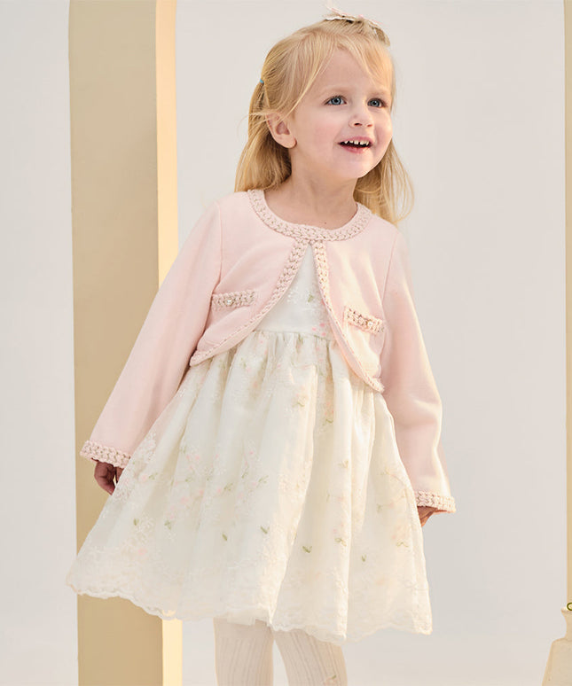 Toddler Girls Sweet Pink Elegant Princess Mesh Dress