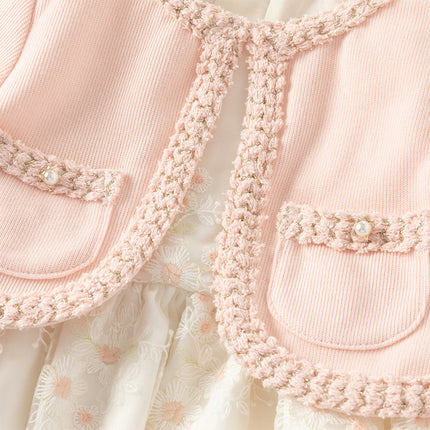Toddler Girls Sweet Pink Elegant Princess Mesh Dress