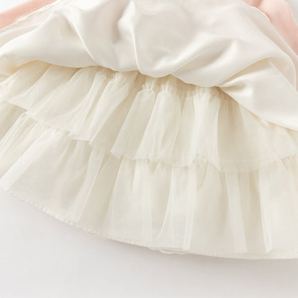 Toddler Girls Sweet Pink Elegant Princess Mesh Dress