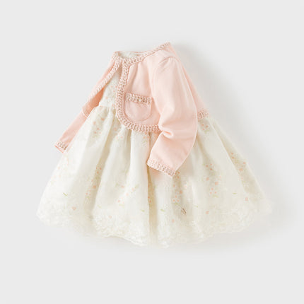 Toddler Girls Sweet Pink Elegant Princess Mesh Dress