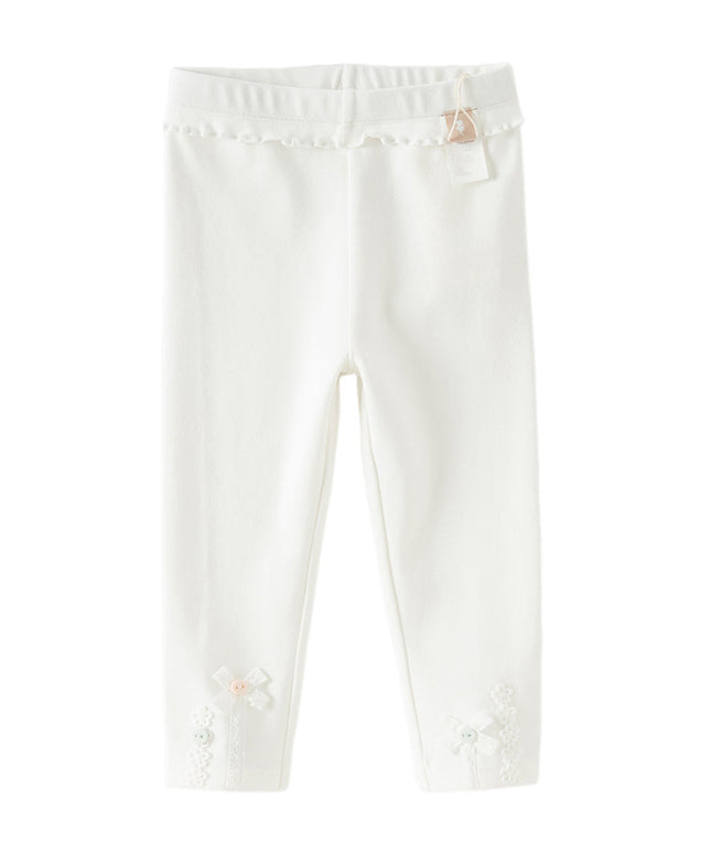 Toddler Girls Fashion Denim Blue/Beige Stretchable Leggings
