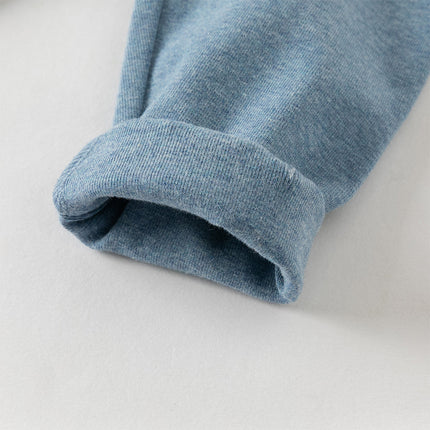 Toddler Girls Fashion Denim Blue/Beige Stretchable Leggings