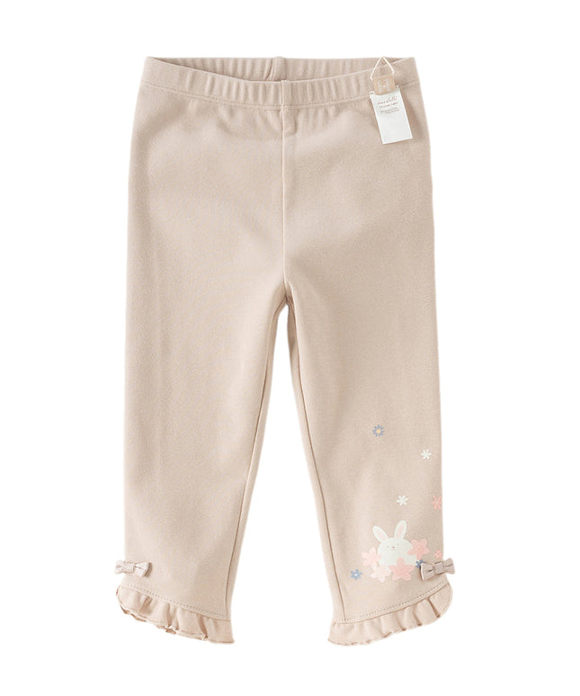 Toddler Girls Pink/Light Grey Comfortable Versatile Leggings