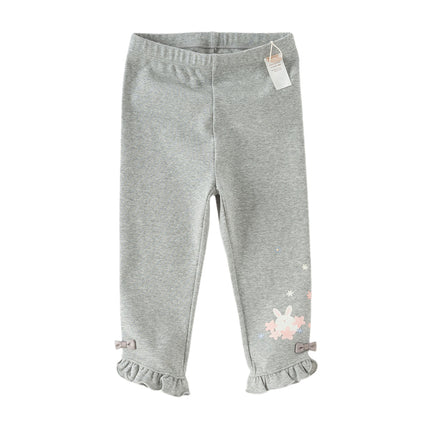 Toddler Girls Pink/Light Grey Comfortable Versatile Leggings