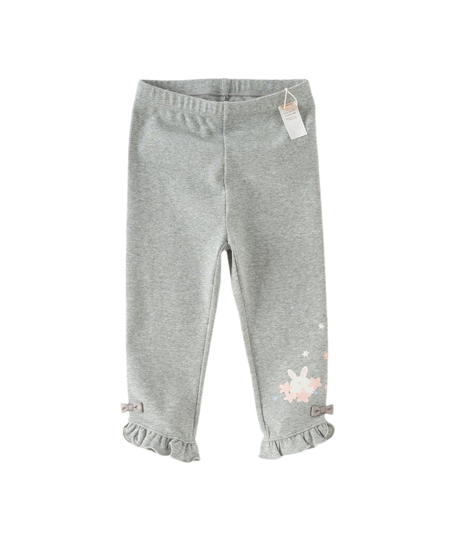 Toddler Girls Pink/Light Grey Comfortable Versatile Leggings