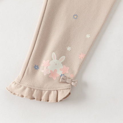Toddler Girls Pink/Light Grey Comfortable Versatile Leggings