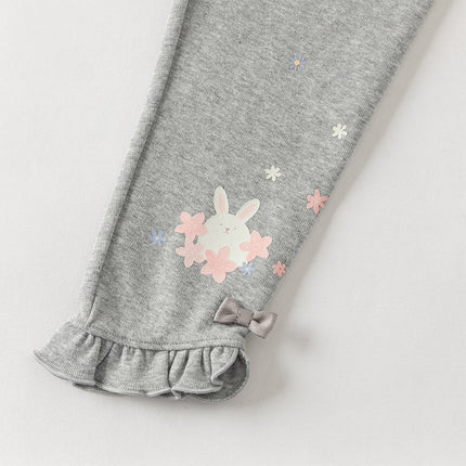 Toddler Girls Pink/Light Grey Comfortable Versatile Leggings