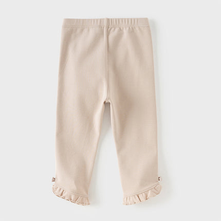 Toddler Girls Pink/Light Grey Comfortable Versatile Leggings