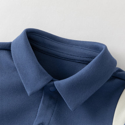 Baby Boys Blue Long Sleeve Casual Rompers