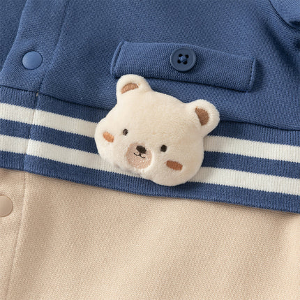 Baby Boys Blue Long Sleeve Casual Rompers