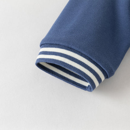 Baby Boys Blue Long Sleeve Casual Rompers
