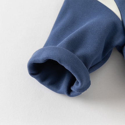 Baby Boys Blue Long Sleeve Casual Rompers