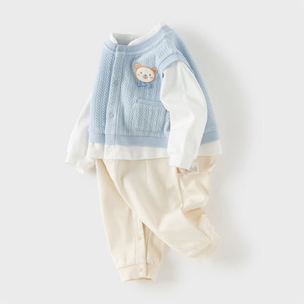 Baby Boys Blue Turtle Long Sleeve Comfortable Soft Rompers