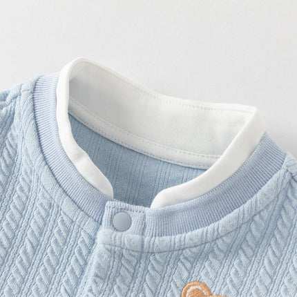 Baby Boys Blue Turtle Long Sleeve Comfortable Soft Rompers