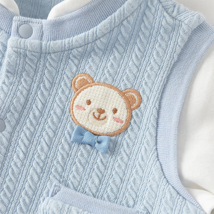 Baby Boys Blue Turtle Long Sleeve Comfortable Soft Rompers