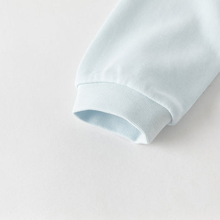 Baby Boys Cute Bear Light Blue Soft Cotton Rompers
