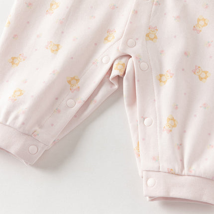 Baby Girls/Boys Cute Playful Bear Print Blue/Pink Soft Cotton Rompers