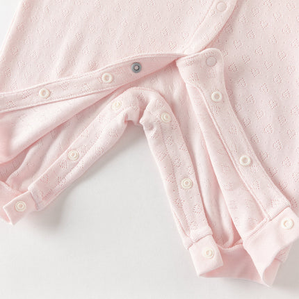 Baby Girls Sweet Pink Breathable Cotton Soft Indoor Rompers
