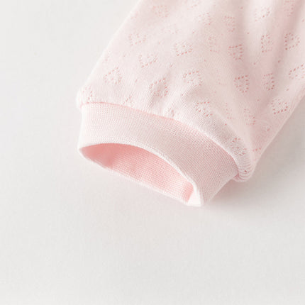 Baby Girls Sweet Pink Breathable Cotton Soft Indoor Rompers