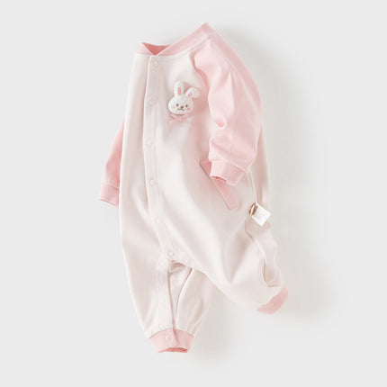 Baby Boys/Girls Blue/Pink Turtle Long Sleeve Breathable Rompers