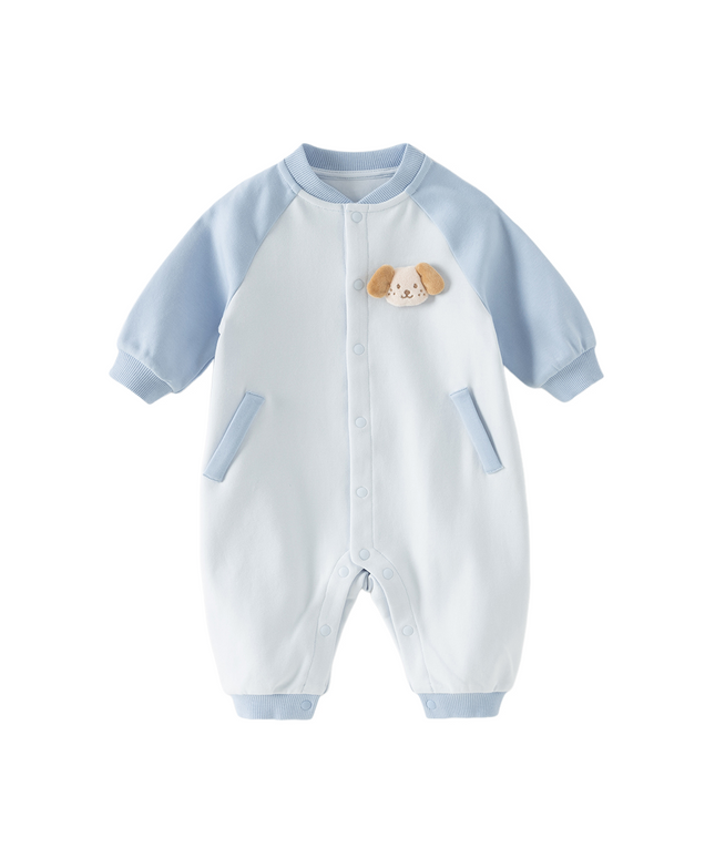 Baby Boys/Girls Blue/Pink Turtle Long Sleeve Breathable Rompers