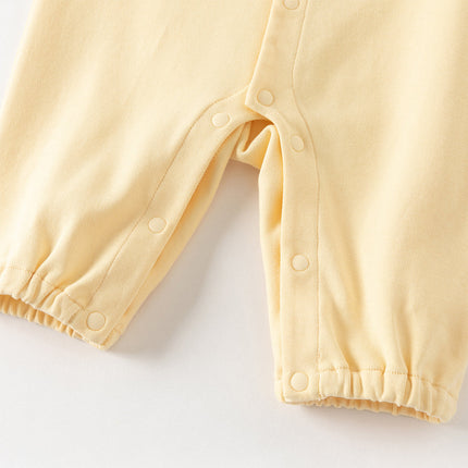 Baby Girls/Boys Yellow/Light Pink Comfortable Cotton Cartoon Rompers