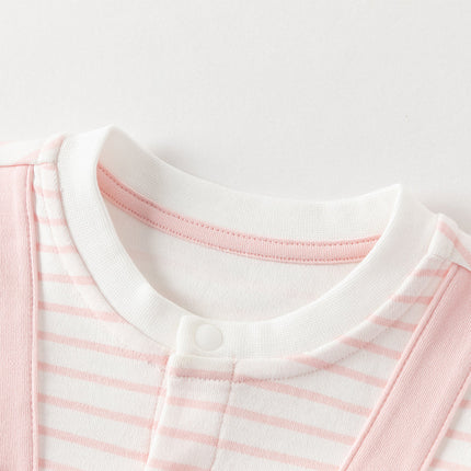 Baby Girls/Boys Yellow/Light Pink Comfortable Cotton Cartoon Rompers