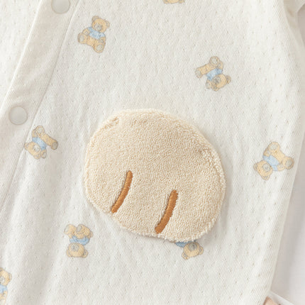 Baby Girls/Boys Summer Bear Print Comfortable Cotton Rompers