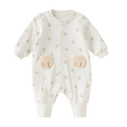 Baby Girls/Boys Summer Bear Print Comfortable Cotton Rompers