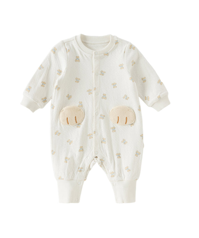 Baby Girls/Boys Summer Bear Print Comfortable Cotton Rompers