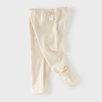 Toddler Girls Light Grey/Apricot Cute Rabbit Versatile Slim Leggings