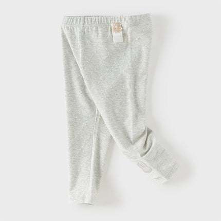 Toddler Girls Light Grey/Apricot Cute Rabbit Versatile Slim Leggings
