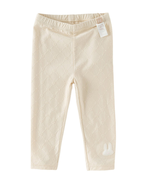 Toddler Girls Light Grey/Apricot Cute Rabbit Versatile Slim Leggings