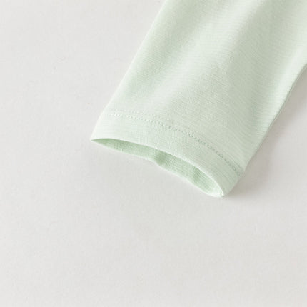Baby Girls/Boys Summer Green/Light Pink Breathable Cotton Soft Rompers