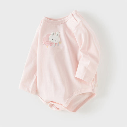 Baby Girls/Boys Summer Green/Light Pink Breathable Cotton Soft Rompers